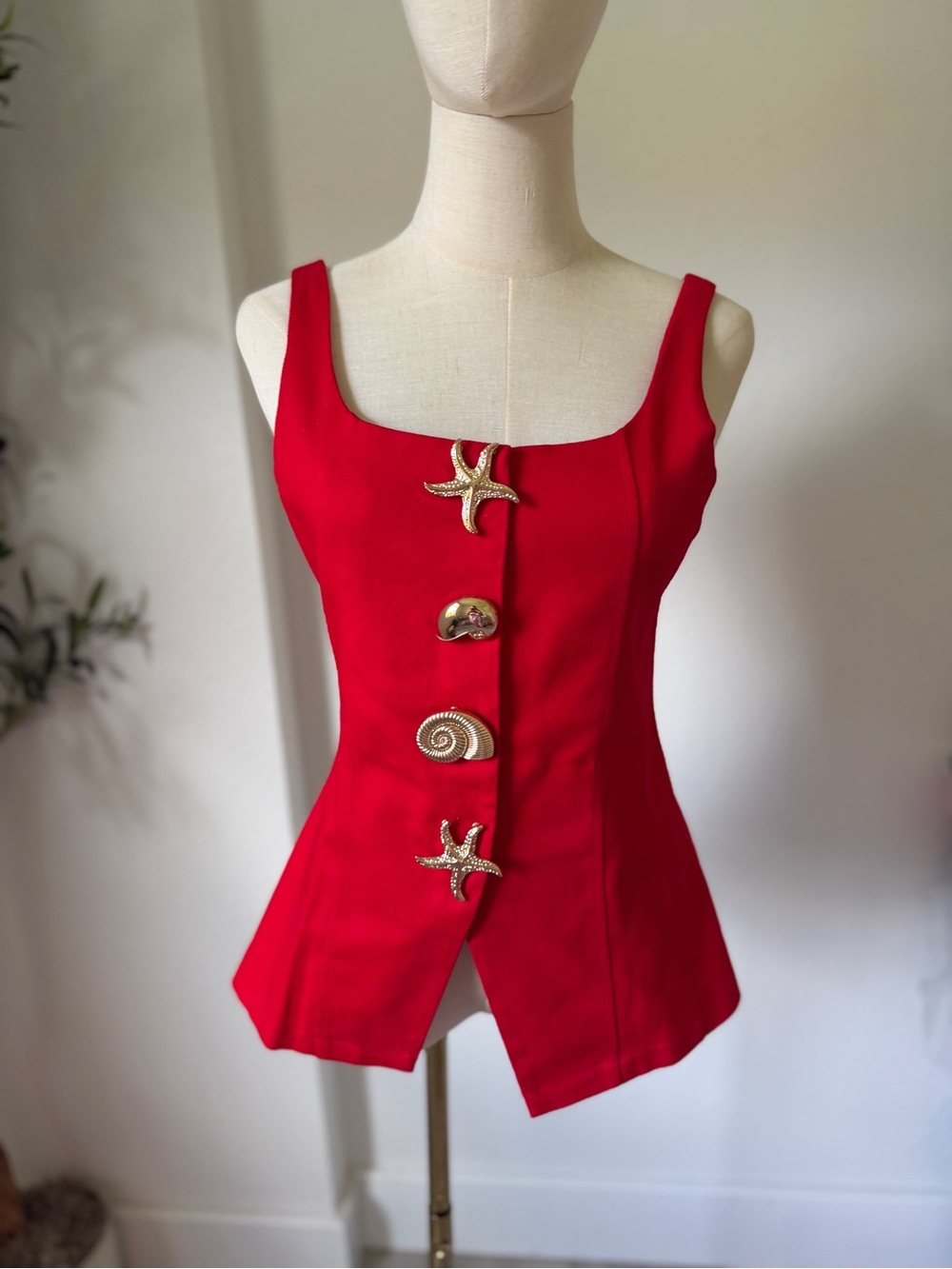 Pastels Vibrant Red Tank Top